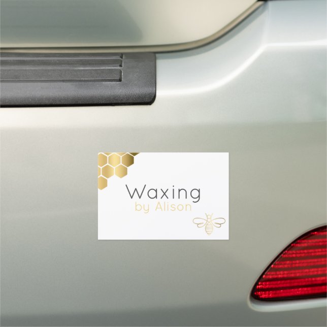 Waxing esthetician technician golden bee   car magnet (In Situ)