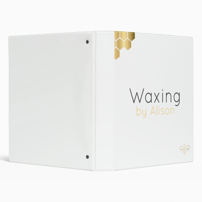 Waxing esthetician technician golden bee  license  3 ring binder (Background)