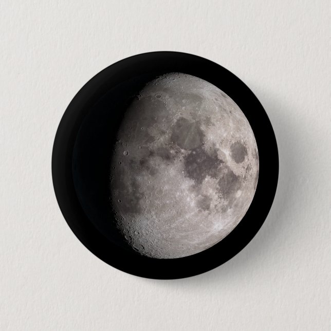 Waxing gibbous moon phase button (Front)