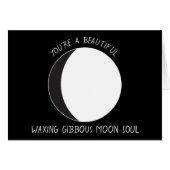 Waxing Gibbous MOON Phase Greeting Card (Front Horizontal)