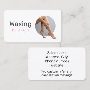 Waxing Legs Business Card