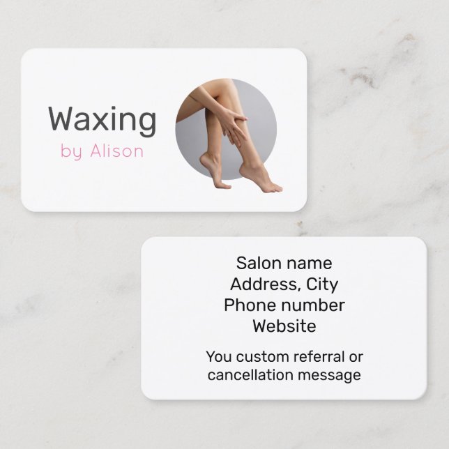 Waxing Legs Business Card (Front/Back)