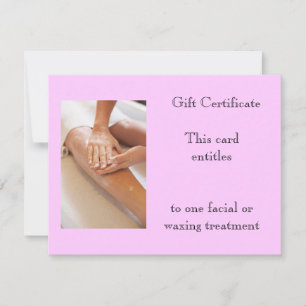 Waxing or Massage Gift Certificate