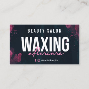 Waxing Purple Pink Aftercare Card