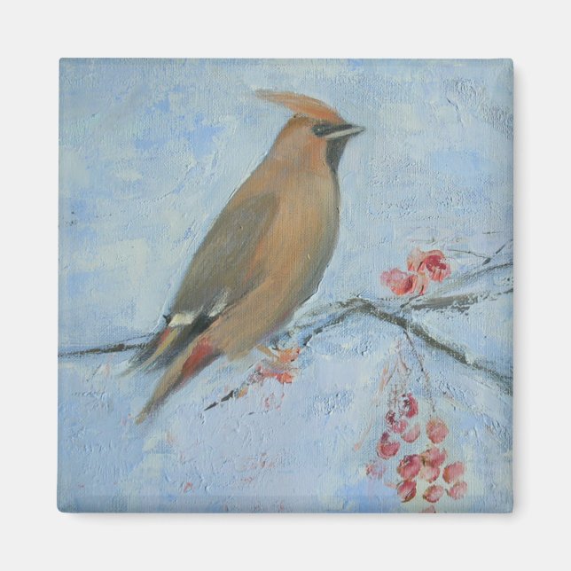 Waxwing Magnet (Front)