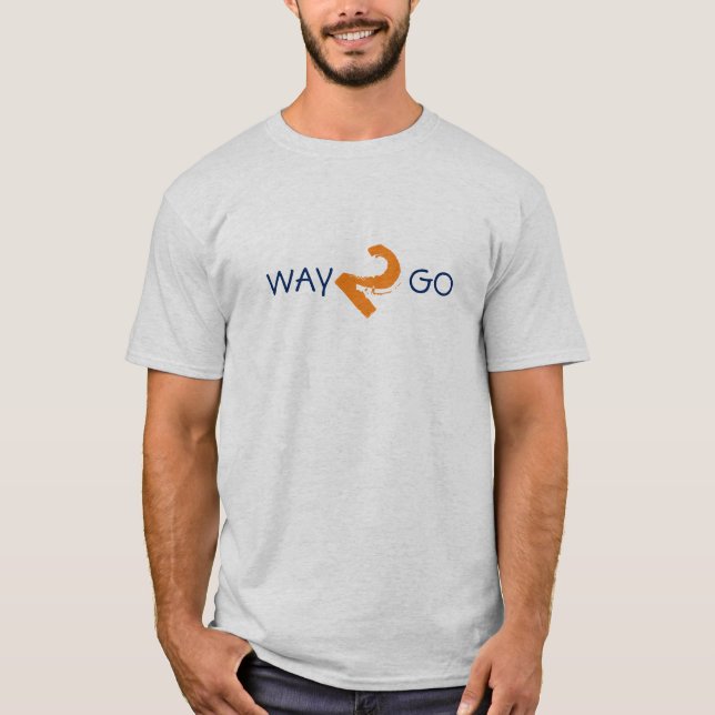 WAY2GO blue orange T-Shirt (Front)