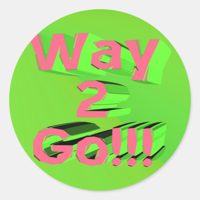 Way 2 Go Speed Stickers (Front)
