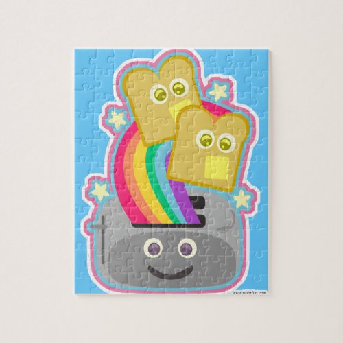 Way Cute Kawaii Rainbow Toast Jigsaw Puzzle