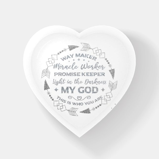 Way Maker God Christian Farmhouse Paperweight (Front)