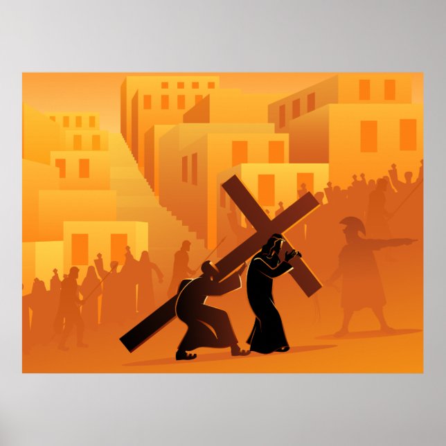 Way of the Cross 5th Station Poster (Front)