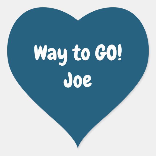 Way to GO! Joe Stickers (Front)