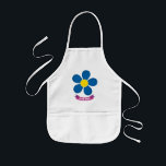 Way too Much Challah Dough-Mindy's  Apron<br><div class="desc">Bring Way too Much Challah Dough to life!! In this classic Jewish Children's Book favorite (Hachai) Mindy wears a white apron with a Big blue flower while she bakes her beautiful Challahs- --Completely Homemade! Here is a chance for you favorite budding little baker to wear the same apron as Mindy...</div>