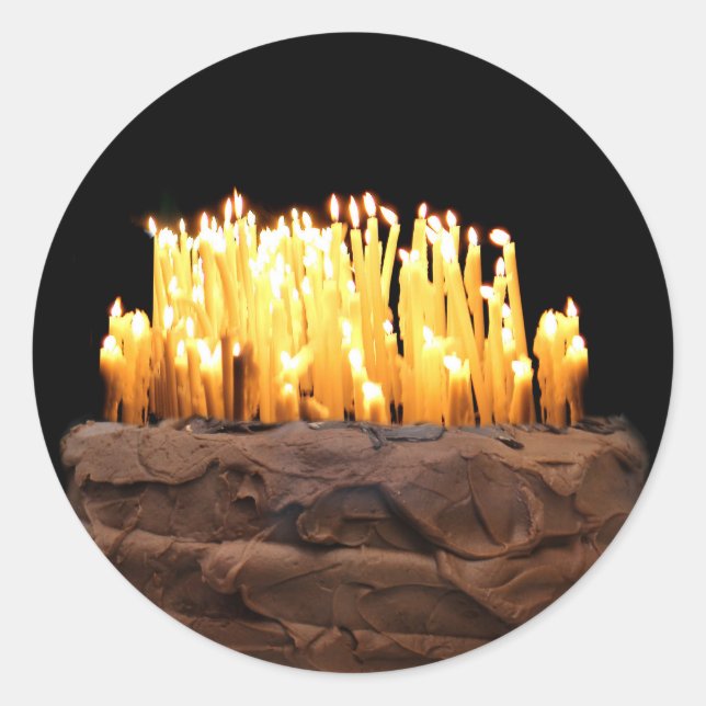 Way way over the hill birthday classic round sticker (Front)