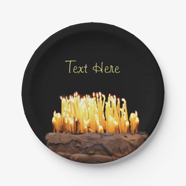 Way way over the hill birthday paper plates (Front)