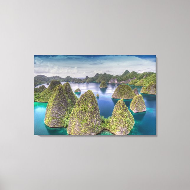 Wayag Island landscape, Indonesia Canvas Print (Front)