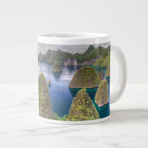 Wayag Island landscape Indonesia Large Coffee Mug