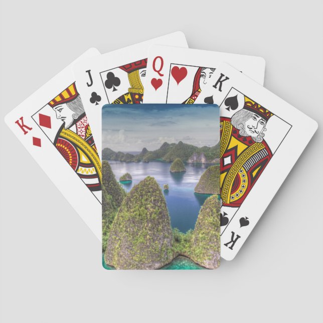 Wayag Island landscape, Indonesia Poker Cards (Back)
