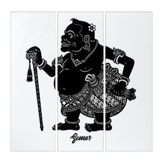 Wayang Semar , Semar Puppets Shadow Triptych