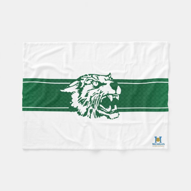 Wayland Union Wildcats #7 Fleece Blanket (Front (Horizontal))
