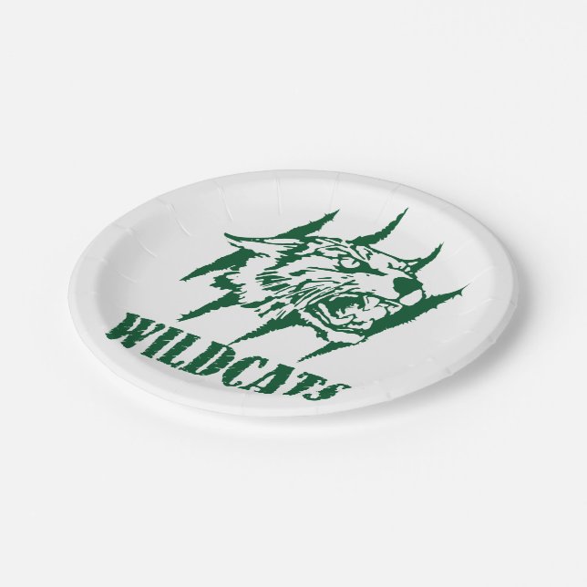 Wayland Union Wildcats #9 Paper Plates (Angled)