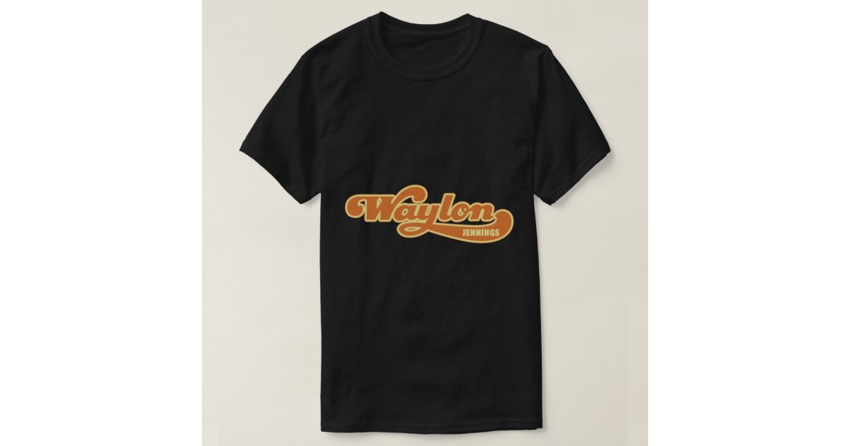 Waylon Jennings Script Logo Classic T-Shirt | Zazzle