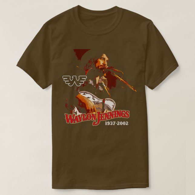 Waylon Jennings tribute T-Shirt (Design Front)