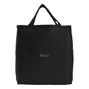 Waylon Name Embroidered, Embroidered Tote Bag