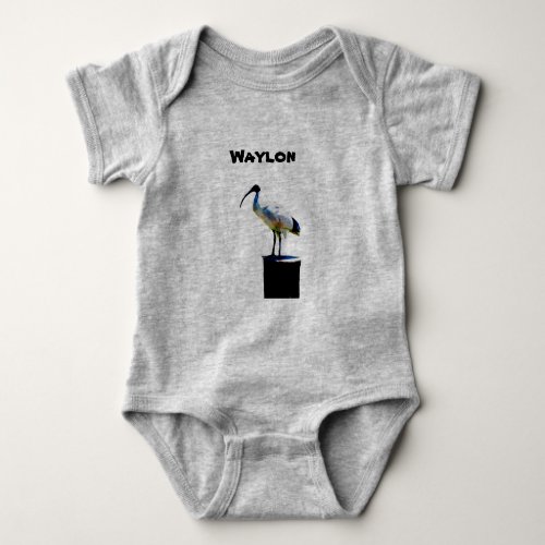 Waylon Name With Bin Chicken Baby Bodysuit