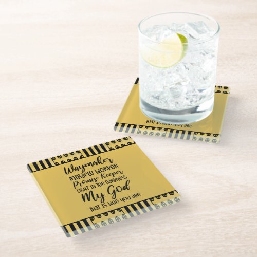 Waymaker Christian Glass Coaster