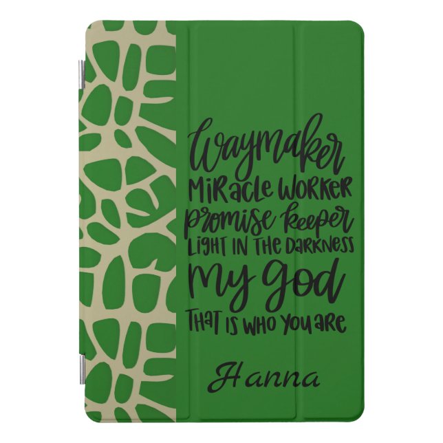 Waymaker Christian Motivational Inspirational iPad Pro Cover (Front)
