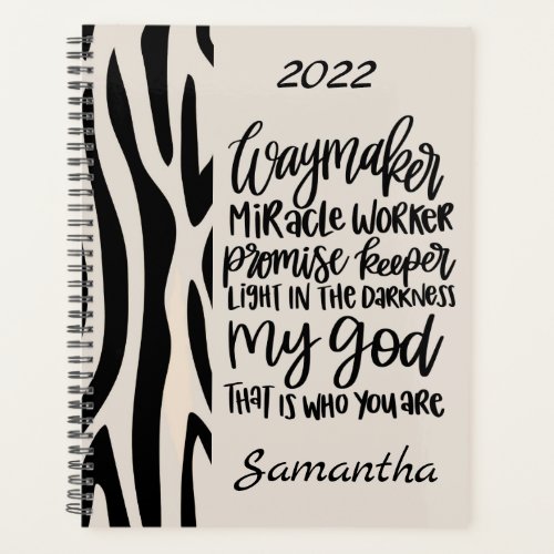 Waymaker Inspirational Motivational Animal Print   Planner