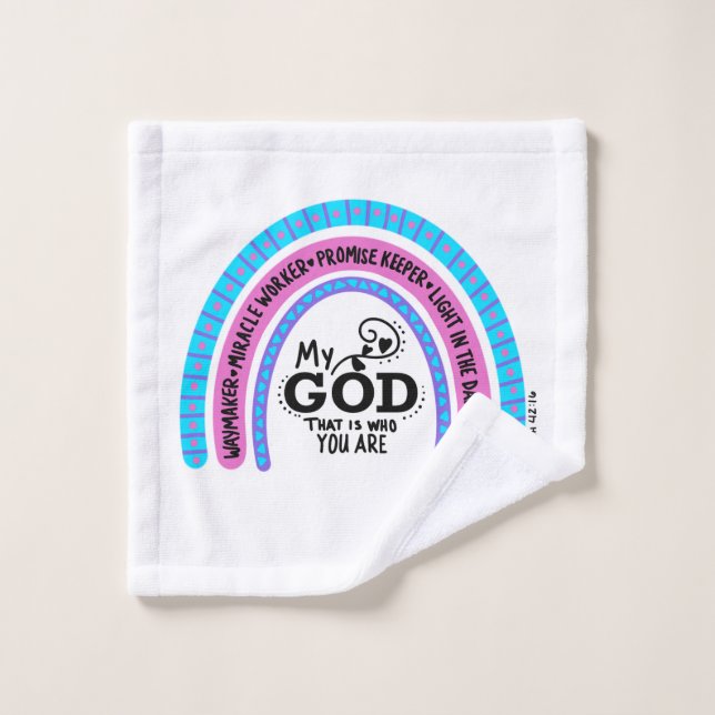 Waymaker Miracle Worker My God That Is Who You Are Bath Towel Set (Wash Cloth)
