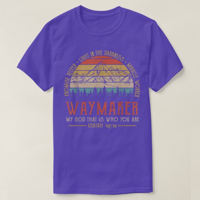 Waymaker Miracle Worker Promise Keeper Christian  T-Shirt (Design Front)