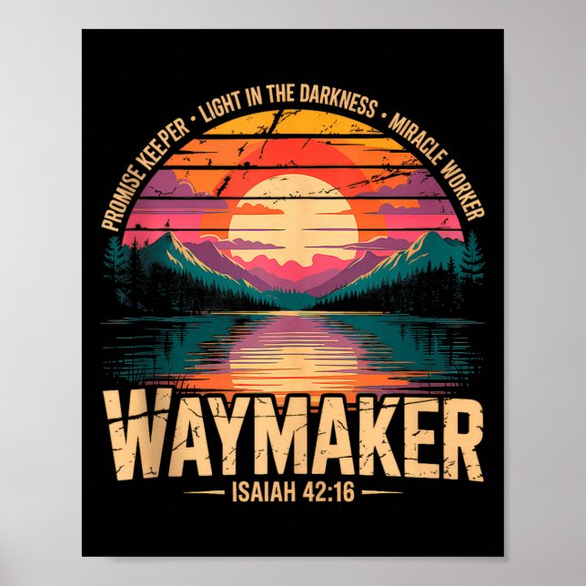 Waymaker Promise Keeper Miracle Worker God Christi Poster (Front)