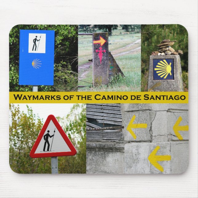 Waymarks of the Camino de Santiago Mousepad (Front)