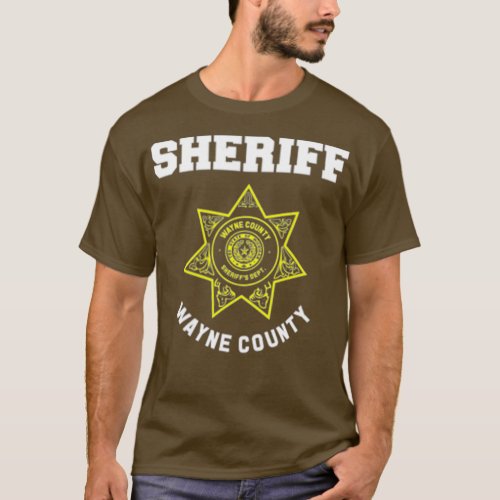 Wayne County Michigan Sheriff Deputies Uniform T_Shirt