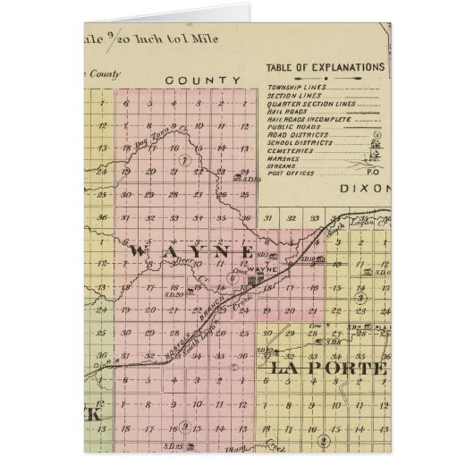 Wayne County, Nebraska Cards (Front)