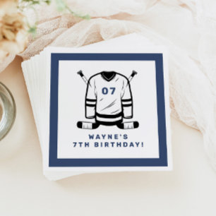 WAYNE Hockey Player Sport Themed Boy Birthday Napkins