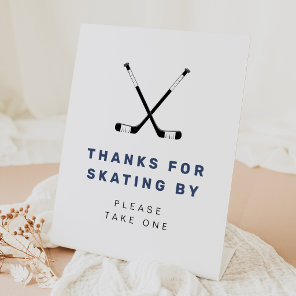 WAYNE Hockey Sport Themed Birthday Favors Pedestal Sign