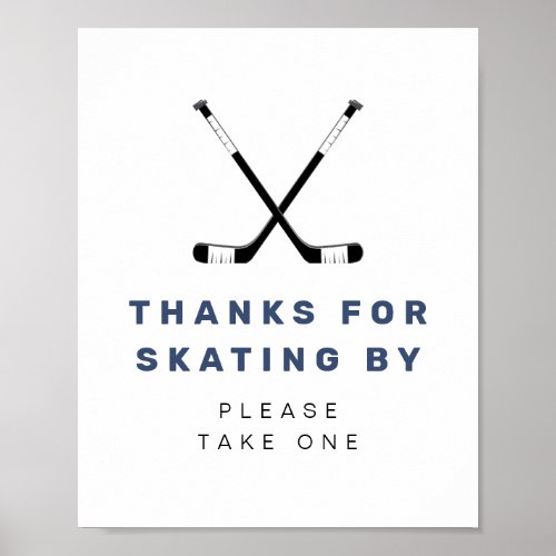 WAYNE Hockey Sport Themed Birthday Favors Poster