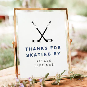 WAYNE Hockey Sport Themed Birthday Favors Poster