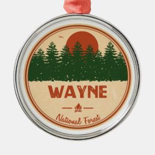 Wayne National Forest Metal Ornament