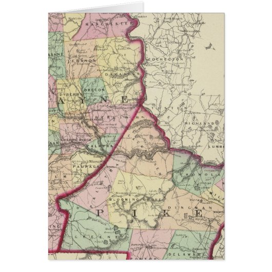 Wayne, Pike counties Cards (Front)