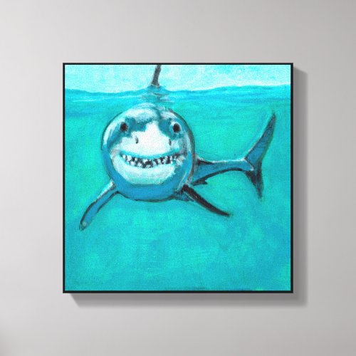 Wayne The Great White SharkThe great white shark Canvas Print