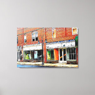 Waynesville Candy - Frog Level After Helene Canvas Print