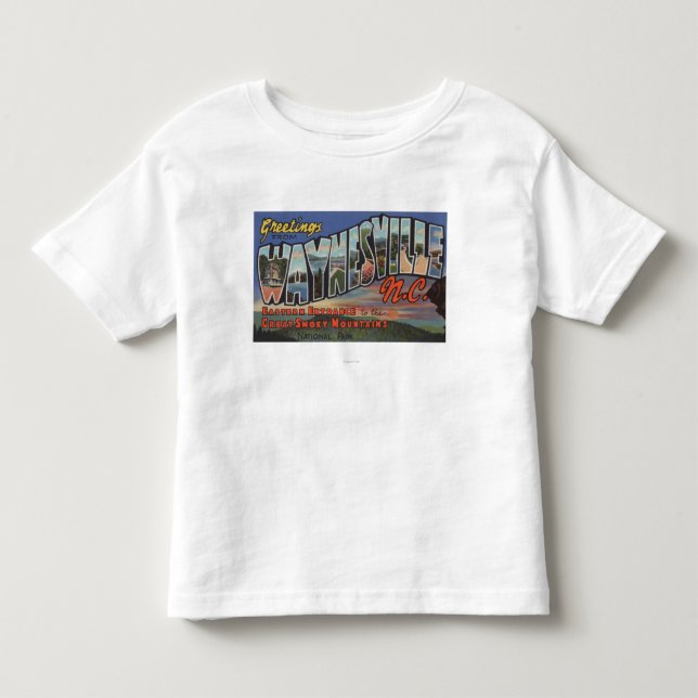 Waynesville, North Carolina - Large Letter Scene Toddler T-shirt (Front)