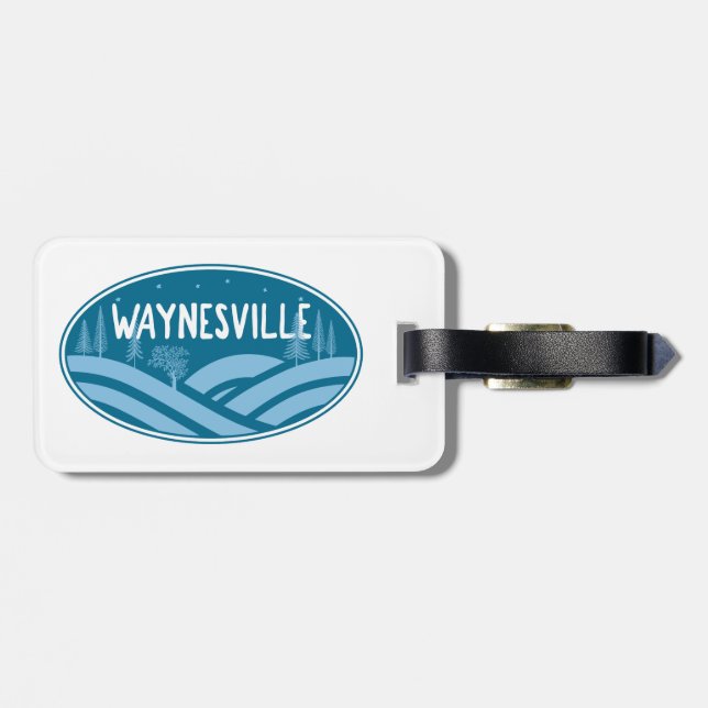 Waynesville North Carolina Outdoors Luggage Tag (Back Horizontal)