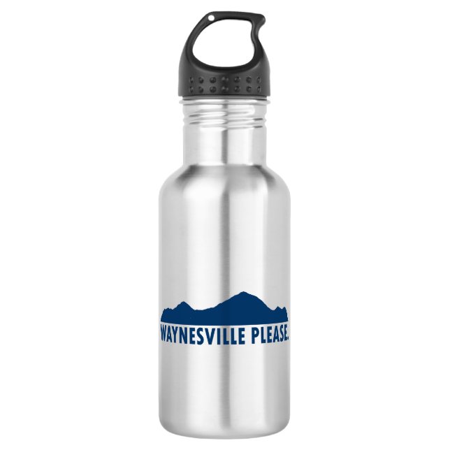 Waynesville North Carolina Please Stainless Steel Water Bottle (Front)