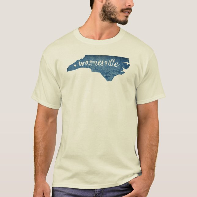 Waynesville North Carolina Wood Grain T-Shirt (Front)