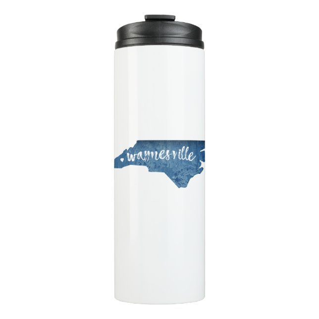 Waynesville North Carolina Wood Grain Thermal Tumbler (Front)
